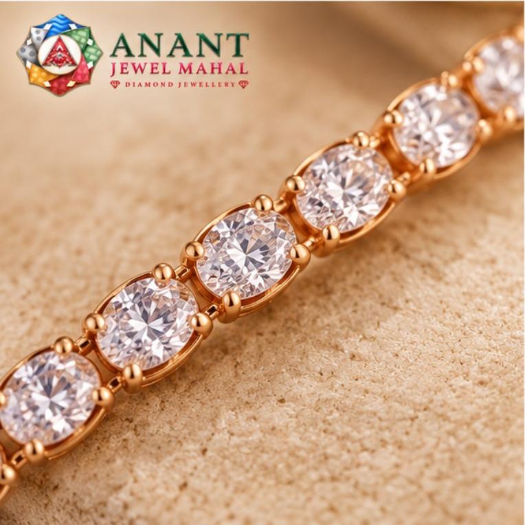 Bracelet - Elegant Round Cut Tennis Bracelet
