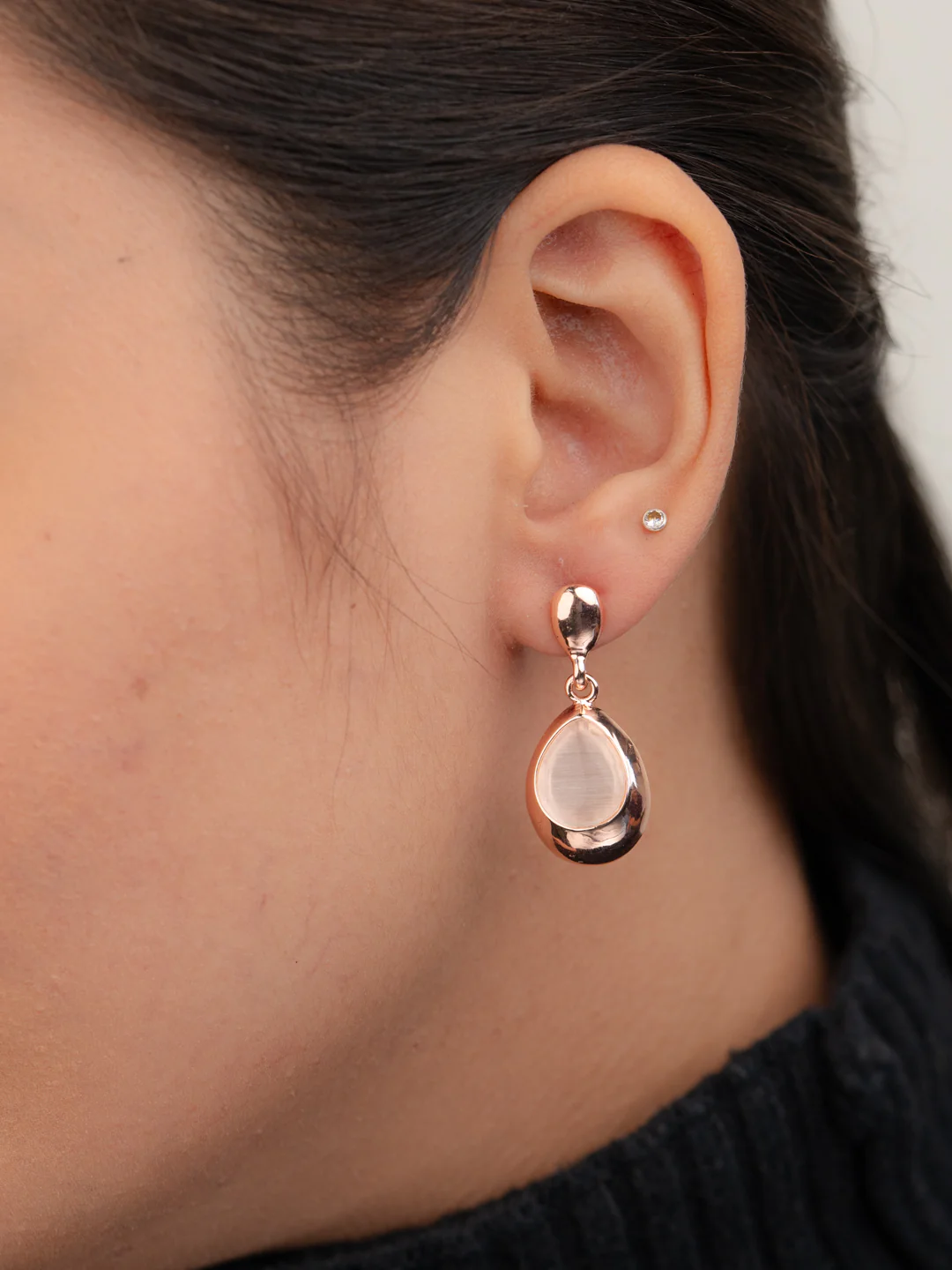 Bridal Gold Hoop Earrings